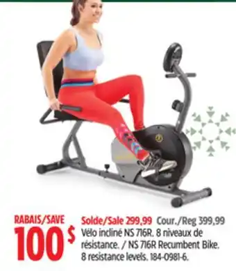Canadian Tire Marcy ns 716r recumbent bike offer
