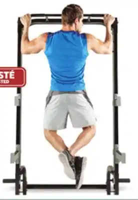 Canadian Tire Marcy adjustable walk-in squat rack and pull-up bar offer