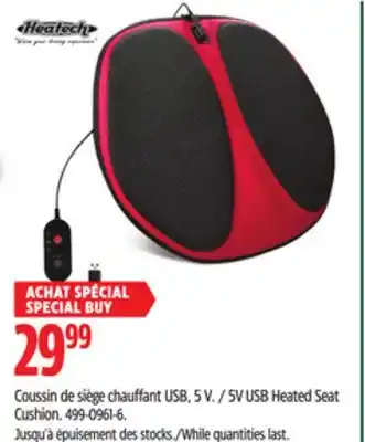 Canadian Tire Heatech 5v usb heated seat cushion offer