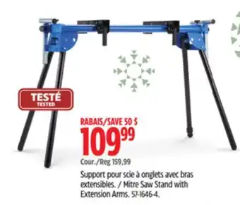 Canadian Tire Mitre saw stand with extension arms offer