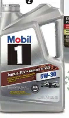 Canadian Tire Mobil 1 truck & suv synthetic motor oil offer