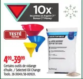 Canadian Tire Selected oil change tools offer