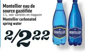 Marché Richelieu Montellier eau de source gazéifiée | montellier carbonated spring water offer