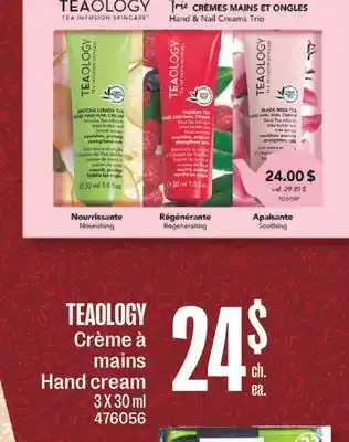 Jean Coutu Teaology hand cream offer