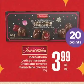 Jean Coutu Irresistibles chocolate-covered maraschino cherries offer