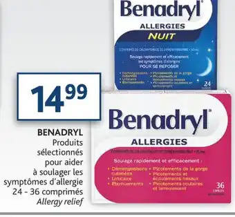 Brunet Benadryl produits sélectionnés pour aider à soulager les symptômes d'allergie offer