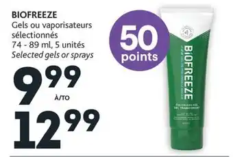 Brunet Biofreeze gels ou vaporisateurs sélectionnés offer