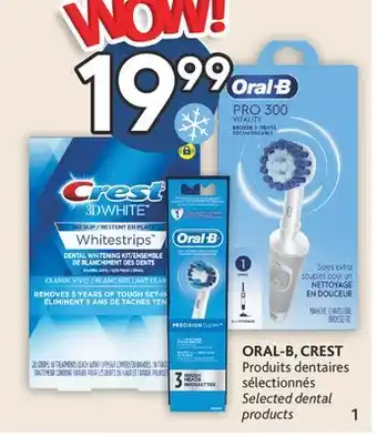 Brunet Oral-b, crest produits dentaires sélectionnés offer