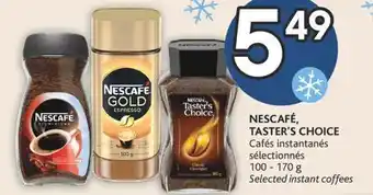 Brunet Nescafé, taster's choice cafés instantanés sélectionnés offer