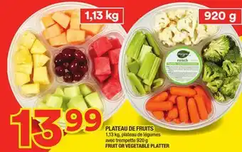 Super C Plateau de fruits | fruit or vegetable platter offer