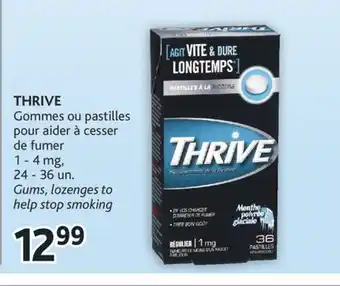 Brunet Thrive gommes ou pastilles pour aider à cesser de fumer 1 - 4 mg offer