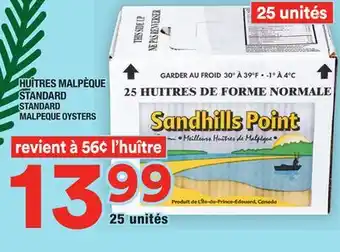 Super C Huîtres malpèque standard | standard malpeque oysters offer