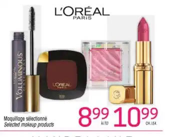 Uniprix L'oréal paris maquillage sélectionné/selected makeup products offer