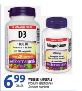 Uniprix Webber naturals produits sélectionnés/selected products offer