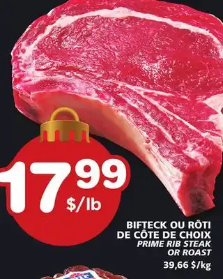 Marches Tradition Prime rib steak or roast offer