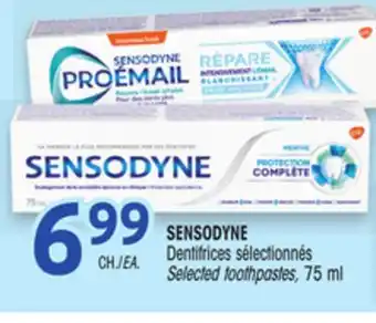 Uniprix Sensodyne dentifrices sélectionnés/ selected toothpastes offer