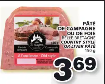 Marches Tradition Belle bretagne country style or liver pâté offer