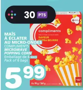 Marches Tradition Compliments microwave popping corn offer
