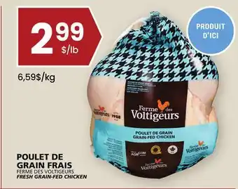 Rachelle-Bery Grocery Ferme des voltigeurs fresh grain-fed chicken offer