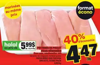 Super C Poitrines de poulet frais désossées fresh boneless chicken breasts offer