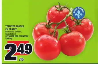 Super C Tomates rouges en grappe | stemmed red tomatoes offer