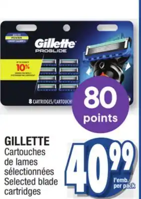 Jean Coutu Gillette selected blade cartridges offer