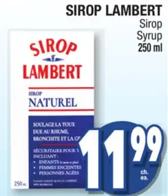 Jean Coutu Sirop lambert syrup offer