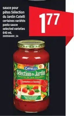 Maxi Sauce pour pâtes sélection du jardin catelli, 640 ml offer