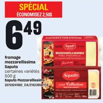 Provigo Fromage mozzarellissima saputo, 500 g offer
