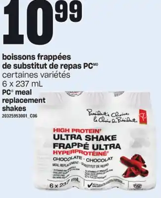 Provigo Boissons frappées de substitut de repas pc, 6 x 237 ml offer