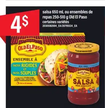 Maxi Salsa 650 ml ou ensembles de repas 250-510 g old el paso offer