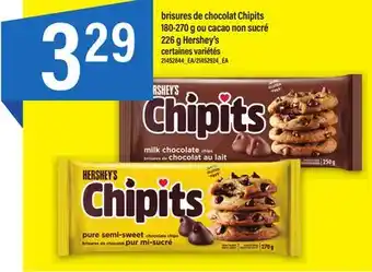 Maxi Brisures de chocolat chipits 180-270 g ou cacao non sucré 226 g hershey's offer