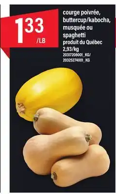 Maxi Courge poivrée, buttercup/kabocha, musquée ou spaghetti offer