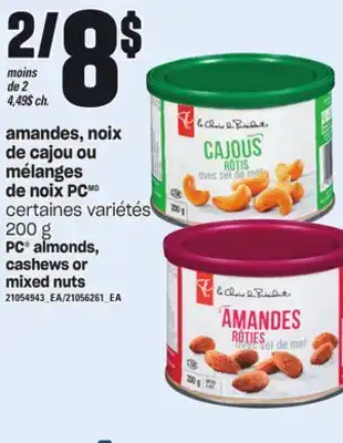 Provigo Amandes, noix de cajou ou mélanges de noix pcmd, 200 g offer