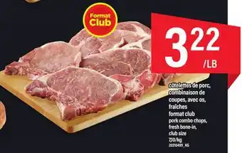 Maxi Côtelettes de porc, combinaison de coupes, avec os, fraîches offer