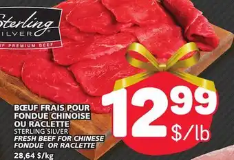 Marché Bonichoix Sterling silver fresh beef for chinese fondue or raclette offer