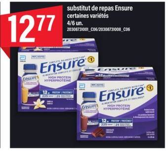 Maxi Substitut de repas ensure, 4/6 un offer