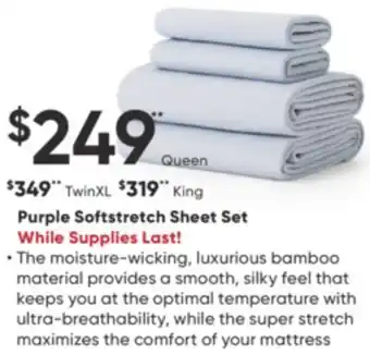 Dormez Vous Purple softstretch sheet set offer