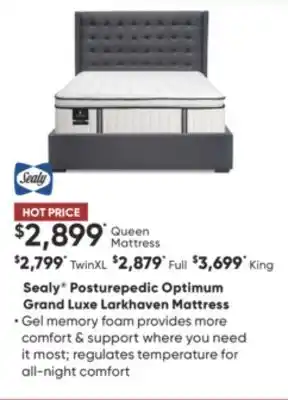 Dormez Vous Sealy posturepedic optimum grand luxe larkhaven mattress offer