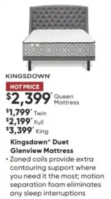 Dormez Vous Kingsdown duet glenview mattress offer