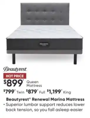 Dormez Vous Beautyrest renewal marina mattress offer