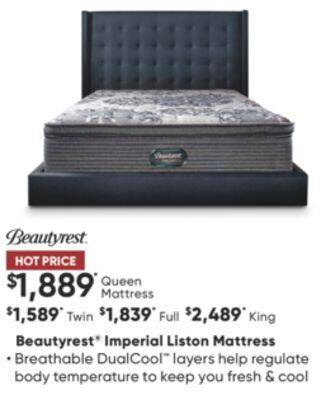 Dormez Vous Beautyrest imperial liston mattress offer