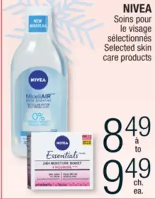 Jean Coutu Nivea selected skin care products offer