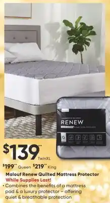 Dormez Vous Malouf renew quilted mattress protector offer