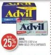 Shoppers Drug Mart ADVIL TABLETS (150's) or MINI-GELS (70's) CAPSULES offer