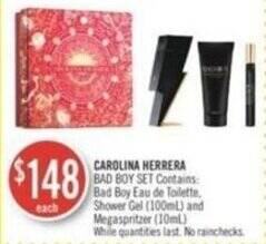 Shoppers Drug Mart CAROLINA HERRERA BAD BOY SET offer
