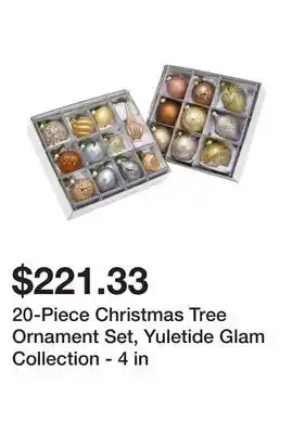 Bed Bath & Beyond 20-piece christmas tree ornament set, yuletide glam collection - 4 in offer