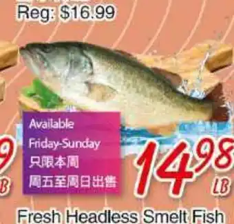 Foody Mart Fresh headless smelt fish offer