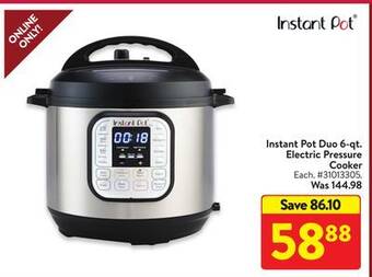 Walmart Instant pot duo 6-qt. electric pressure cooker offer