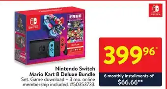 Walmart Nintendo switch mario kart 8 deluxe bundle offer